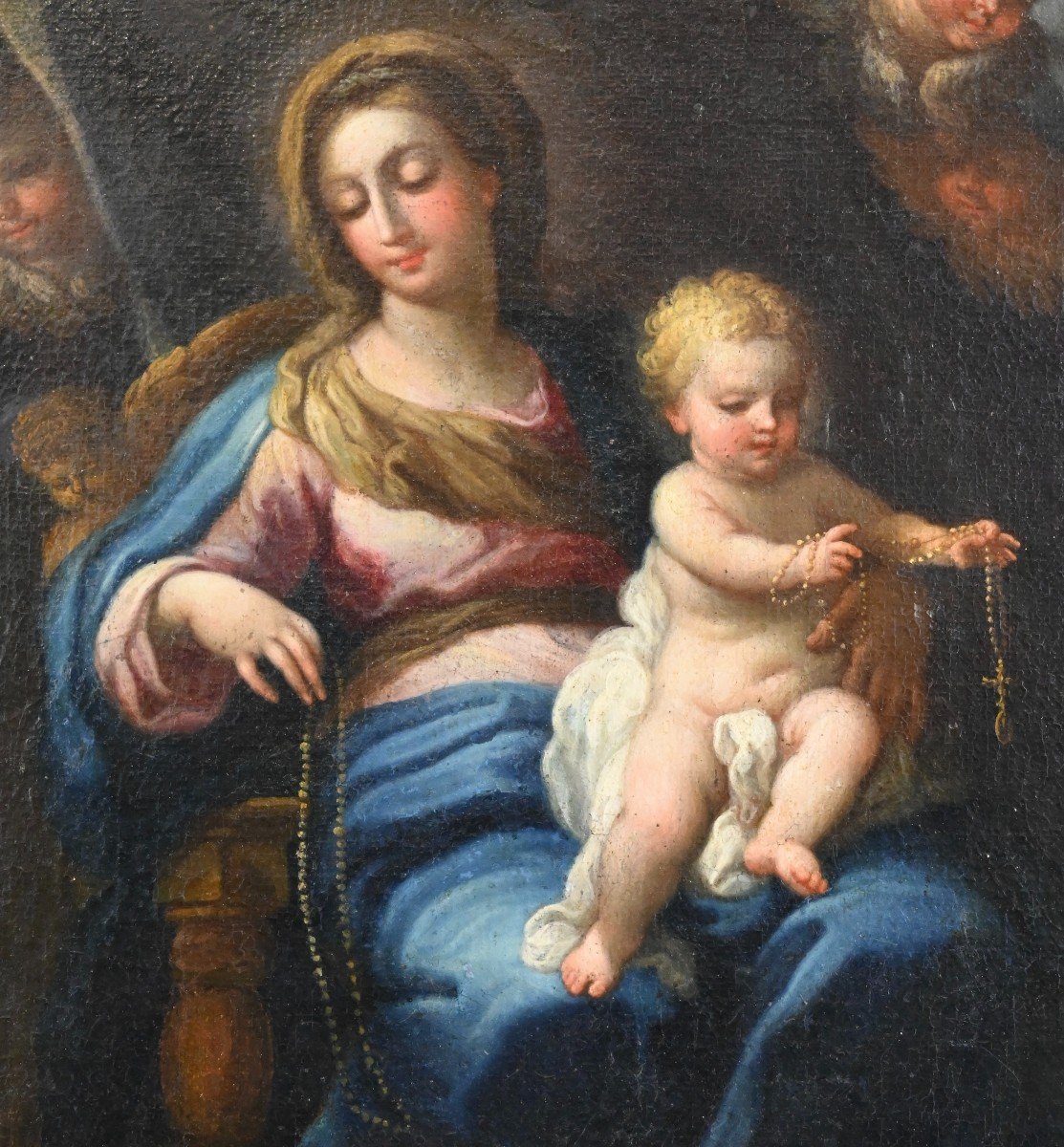 Vierge à l'Enfant - école De Sebastiano Conca - Rome Début Du XVIIIe Siècle-photo-2